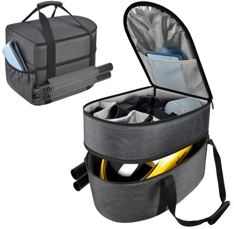 Steadtep Bag for Wagner Spraytech 0282014 915e Portable Steam Cleaner, Foldable Handheld Steamer Storage Case Container for 18 Accessories Cleaning Brushes, Wallpaper Steam Plate with Pockets-Bag Only