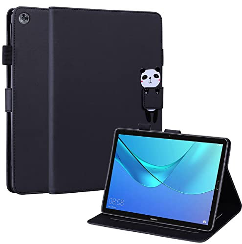 Mldjomid Carcasa Funda Compatible con Huawei MediaPad M5/M5 Pro 10.8 2018 PU Cuero Tableta Cover Fundas Protectora con Ranura para Tarjetas y Soporte Función para Mediapad M5 10/M5 10 Pro 10.8,Negro