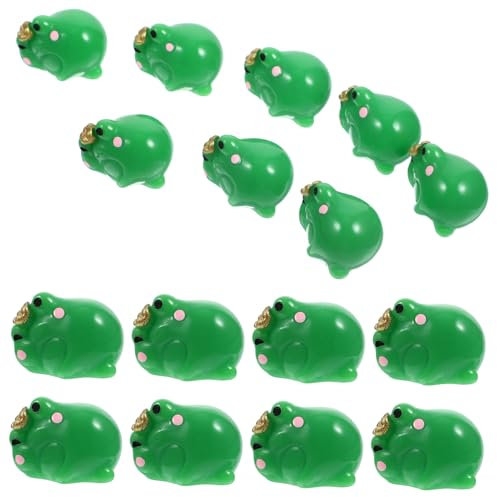 BESPORTBLE 20st Miniatur-froschstatue Mini-Dinge Statue Der Gartenfrösche Gefälligkeiten Für Die Babyparty Figur Dinosaurier Winzig Frosch Miniaturen Miniaturtiere Hase Green Harz
