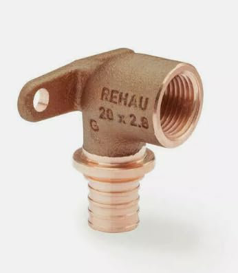 Rehau Rautitan Fittings Rohr Wandscheibe Übergang Winkel T-Stück Hülse (Wandscheibe kurz IG, 16 x 1/2)