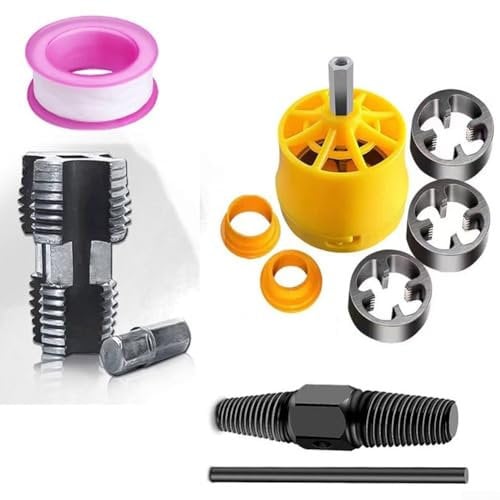 Gewindeschneider-Set, PVC-Rohrgewinde-Set mit rutschfestem Design, für sauberes Einfädeln auf 10,2 cm und 15,2 cm Rohren