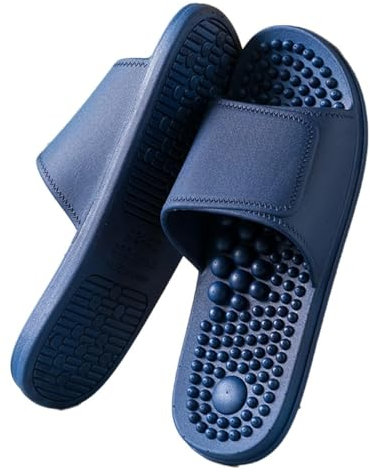 Akupressur Massage Hausschuhe Hausschuhe Für Reflexzonenmassage Und Therapie Für Damen Und Herren Plantarfasziitis Neuropathie Schmerzlindernde Akupunktur Sandalen Duschschuhe Für Zu Hause(Deep blue,4