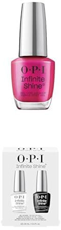 OPI Infinite Shine Long-wear Nail Polish, Gel-Like Nail Varnish with no UV lamp needed, 3-Step System for up to 11 days of vibrant colour, Base Coat & Nail Polish & Top Coat, Pompeii Purple, 3x 15ml