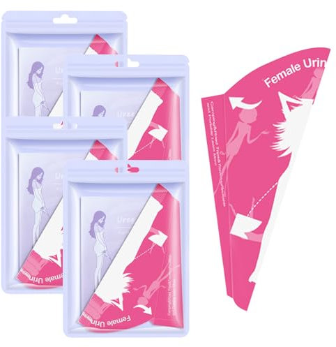Cosiesnest 40 Stück Einweg Urinella Portable Pee Trichter für Frauen, Leak-Proof Travel Urinal Gerät Papier PIPI Kegel für Compact Camping Wandern Outdoor-Toilette Lösung (Rosenrot)