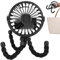 Toddler Stroller Fan – Portable clipon Fan with Flexible Tripod & 3 Speeds | 360° Rotating Rechargeable for Stroller, Car Seat, Crib, Bike & Travel | Quiet, Lightweight Cooling for Baby & Kid