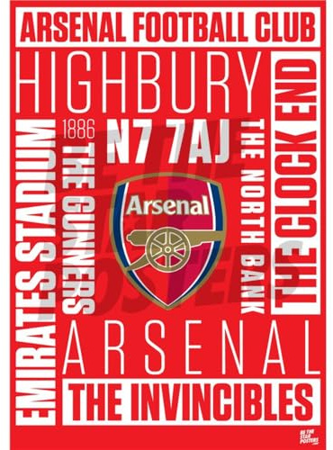 Arsenal FC Wortposter, ungerahmt, A2