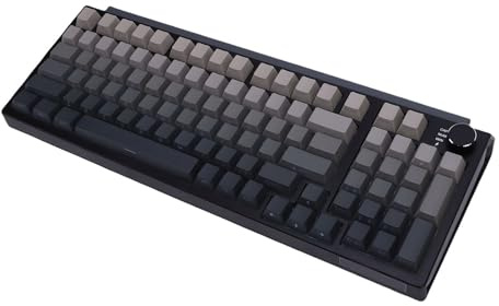 LICAEVEY Drahtlose Mechanische Tastatur, 98 Tasten 75 Prozent Kompaktes Layout, Bluetooth 5.0 2,4G USB-C-Schalter, RGB-Seiten Beleuchtung Gaming-Computer-Tastatur (Gradientengrau)