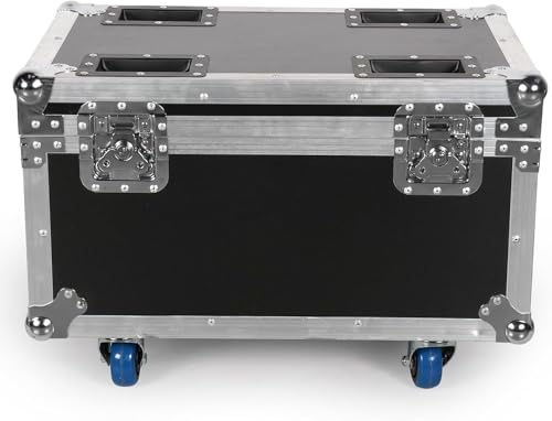 Flight Case for 180W LED Par Lights — 62.5 x 41 x 45.5 cm, 15.3 kg | Transport Case with Wheels and Retractable Handle for Easy Transport of Stage Par Lights