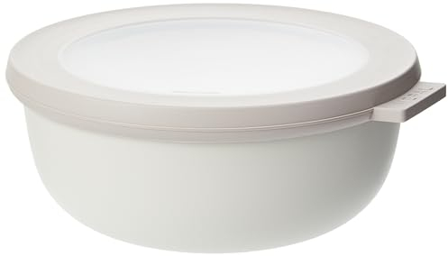 Mepal - Multi Bowl Cirqula Redondo - Recipientes para Alimentos con Tapa - Adecuado como Fiambrera Hermética para Frigorífico, Microondas y Congelador - Tapers para Comida - 750 ml - Nordic White