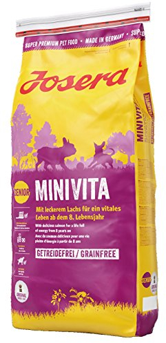 JOSERA MiniVita (1 x 900 g) | Hundefutter für kleine Rassen ab dem 8. Lebensjahr | Super Premium Trockenfutter für ältere Hunde | 1er Pack