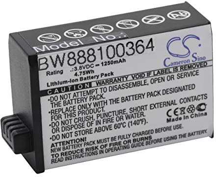 vhbw 1x Akku Ersatz für Garmin 010-12521-40, 360-00106-00 für Videokamera Camcorder (1250 mAh, 3,8 V, Li-Ion)