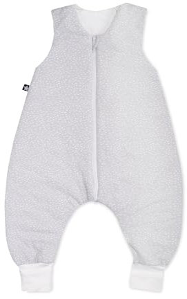 Julius Zöllner Schlafoverall Jumper aus Jersey Baumwolle, Made in Germany, Tiny Squares Grey, 12-24 Monate / Gr. 80