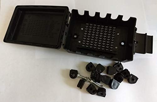 Genuine 12V/24V 10-way Waterproof Hinged Junction Box For 7 or 8 Core Cable, Trailer, Caravan, Horsebox Etc Blade Terminals (Replaces Britax) MP2985B MAYPOLE