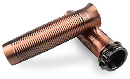 Motorrad Lenkergriffe 1 ”/ 26mm CNC Aluminium für CNC Aluminium Harley Sportster Motorräder Handgriffe (Kupfer)