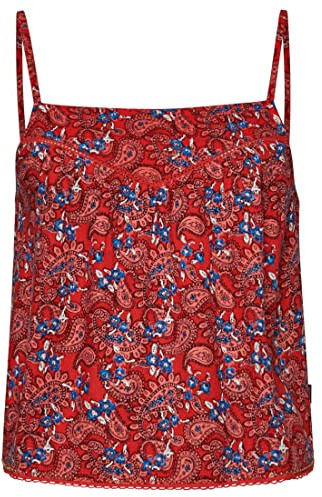 Superdry Damen Verziertes Vintage Trägertop Paisley Rot Durchgehend Bedruckt 38
