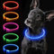 iTayga leuchthalsband Hund, USB-aufladbar und wasserdicht hundehalsband, verstellbare Länge, Sicherheitshalsband für Hunde und Katzen, 3 Modi, Blau