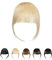 Clip in Pony Echtes Echthaar Pony Fransenhaar Haarverlängerungen Flacher Pony mit Schläfen, Blonde Farbe