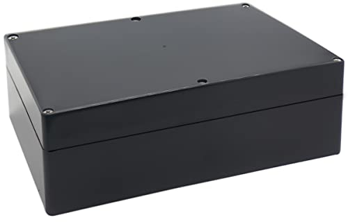 YETLEBOX Wasserdichte Abzweigdose, IP67 wasserdichte Projektbox, langlebiger ABS-Kunststoff, elektronisches Gehäuse, Gehäuse für Heimwerker-Elektroprojekte, schwarz, 263 x 182 x 95 mm