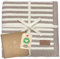 DIKOS® kuschelweiche Babydecke mit Streifen Mokka/Creme | beige-braune Neugeborenen Decke aus Bio-Baumwolle (GOTS, Oko-TEX 100) Mädchen/Jungen | Perfekt als Baby Erstausstattung & Geschenk zur Geburt