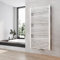 Heilmetz Seche Serviette Eau Chaude 120 x 60 cm,Blanc, Radiateur Chauffe Serviette Salle de Bain,Méthode de Chauffage - Eau Chaude,seche Serviette Salle de Bain