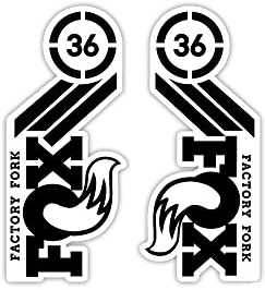 STAR SAM Autocollants compatibles avec fourche de vélo Fox factory 36 2015 27,5 Noir 1 cm