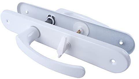 Bauster Poignée de porte 72/90 mm - Modèle PZ/BB/WC - Poignée de porte - Poignée de porte longue - Poignée de porte intérieure - Poignée de porte extérieure (version WC, blanc, 90 mm)