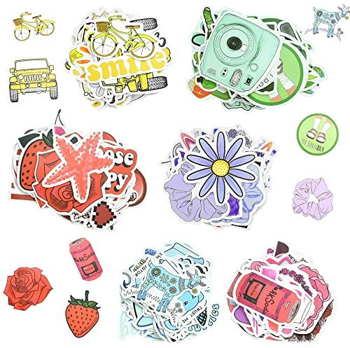 BUENTYA 300 Stück Aufkleber Graffiti Aesthetic Sticker Set Farbig Cartoon Stickers Cute Wasserfeste Vinylaufkleber Hochauflösend Vinyl Decals Stickerbomb für Laptop Gepäck Skateboard Wasserflasche