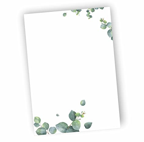 Briefpapier Eukalyptus DIN A4 I 50 Blatt Weiß