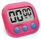 Digitaler Küchentimer, Pitasha Cooking Timer Magnetic/Backing Stand/Hanging Hole, Count up&Count down mit lautem Alarm Elektronische Memory Timer für Küche Bad Ausbildung Klassenzimmer (Rosa)