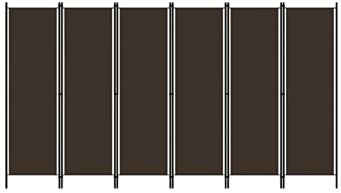 HOMIUSE 300x180 cm Raumteiler Paravent Trennwand Balkon Sichtschutz Paravent Raumteiler Innen Raumteiler Trennwand Garten Sichtschutz Umkleidekabine Braun