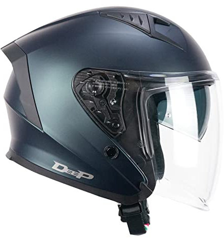 CGM Casco open face, 127A DEEP MONO Petrolio satinato, XL (60cm)