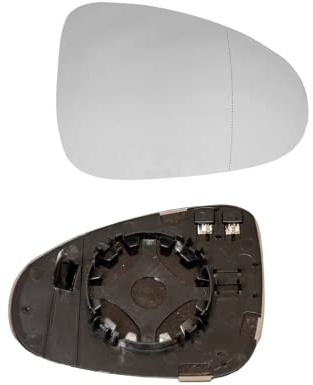 LT2CP Heated Wing Mirror Glass Right Driver Side for VW Touareg 2010–2017 Clip-On Replacement with Backing Plate