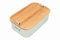 Kronenberg24 Nachhaltige Edelstahl Lunchbox 1100ml mit heimischen Buchendeckel, Spülmaschinengeeignet, Platzsparendes Design - 185x110x54mm