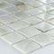 MUSTER Mosaikfliesen Perlmutt Muschel Effekt Mosaik 25x25x2mm Weiss