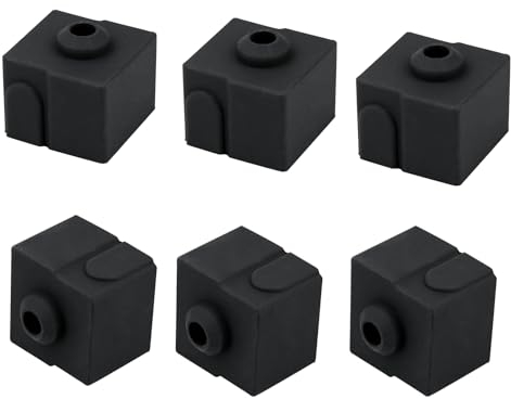 6pcs Silikon Socken Abdeckung 300°C hohe Temperatur kompatibel mit Creality Ender 3 V3 SE, Ender 5 S1, Ender 7 3D Drucker Ersatzteile
