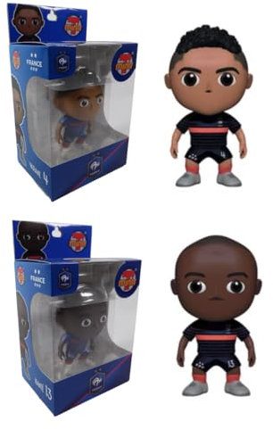 - Lot de 2 Figurines de Foot 10 cm, Equipe de France Champions du Monde 1998-2018 - KANTE + VARANE / 4+13 / Football EDF9