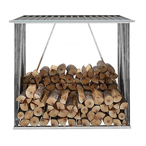 Générique Abri de Stockage à Bois Acier galvanisé 163x83x154cm Anthracite,Maison & Jardin,Accessoires pour cheminées & poêles à Bois,Accessoires pour Range-bûches & Porte-bûches,34.88 LB,47091