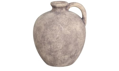 Generic Round Terracotta Bottle, Terracotta Vase, Rustic Large Terracotta Pot, Tall Rustic Natural Terracotta Bottle with Handle, Large Chunky Urn Vase, Large Claypot Pot, Bulb Bottle Vase