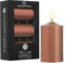 DECO EXPRESS Metallic Stumpenkerzen Set, 3er-Pack, Kerzen Lange Brenndauer, 30 Stunden, Geruchslos (Kupfer - 3er-Pack)
