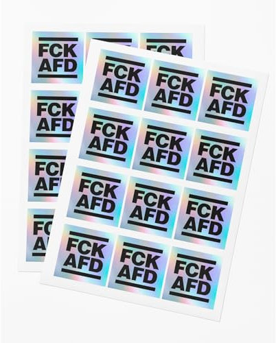 Hologramm FCK AFD Sticker Paket 5cm x 5cm