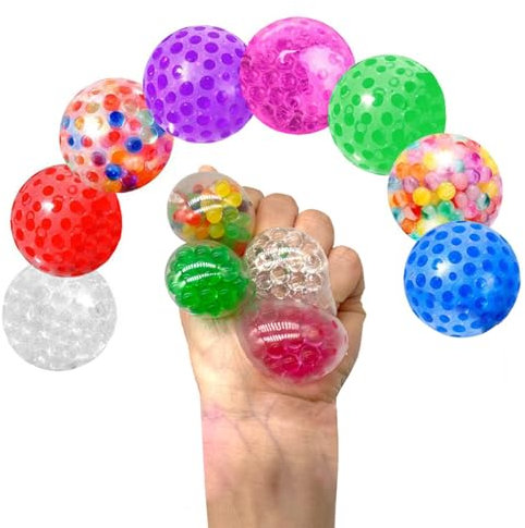MaNeaz 8 Pièces Anti Stress Enfant Balle Anti Stress Boule Anti Stress Enfant Boules Anti-Stress Boules Sensorielles Fidget Pour Se Décompresser Et Se Concentrer(Couleur Aléatoire)