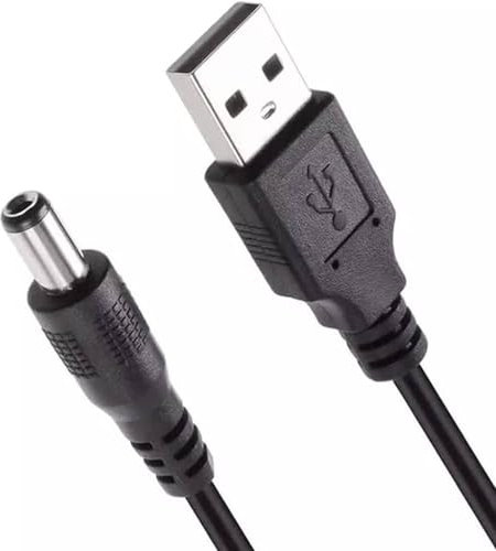AYMBH 1M USB to DC Power Cable – 5.5mm x 2.1mm Barrel Jack for 24AWG Devices – Charge Tablets, CCTV Cameras, Bluetooth Speakers, Laptops & More