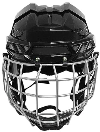 Cascos de hockey para hombre, cascos de carretera y rodeo - Protección facial, equipo transpirable y protector, equipo seguro y resistente para adolescentes y adultos, hockey sobre hielo