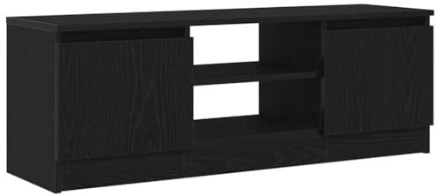 vidaXL TV Cabinet Black Oak Media Stand 102x30x36 cm - Modern Engineered Wood TV Stand/Unit for Living Room/Bedroom