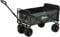 Outsunny Gartenwagen 120 kg belastbar, klappbar Transportwagen mit herausnehmbare Plane, Griff, Rädern, Lenkachse, Bollerwagen Handwagen Gartenkarre 95 Liter Gerätewagen für Haus Garten, Grün