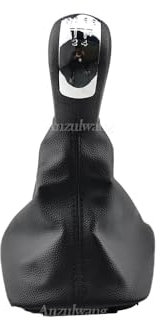 QKLsudua Pomo de palanca de cambios de 5 velocidades compatible con S-Koda Octavia 2004 2005 2006 2007 2008 2009 2010 2011 2012 Auto Gear Shift Collars Leather Boot