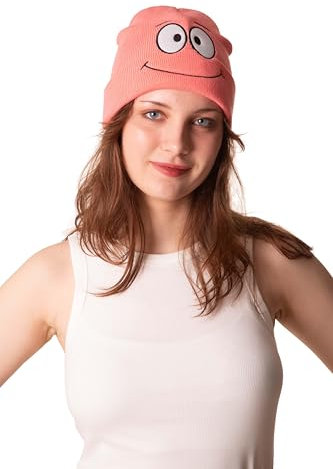 Cosplaya Beanie-Mütze mit pinkem Gesicht – Damen, Erwachsene, Herren, Teenager, Cosplay, Zubehör, Halloween-Kostüme, Pink, Einheitsgröße