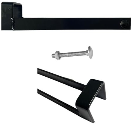 12 Throw Over Loop for 2 Gates | 300mm Heavy-Duty Black Japanned Steel Gate Latch | 4mm Thick Rust-Resistant Farm Gate Loop | Durable & Weatherproof Gate Hardware