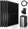 Balkonkraftwerk 2340W mit 1920W Speicher, 4x450W Glas-Glas Solarmodule mit Ecoflow Ultra Stromspeicher 1,92kwh, Solaranlage Photovoltaik PV Anlage für Dach Haus Balkon Garten