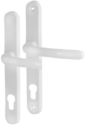 Fab & Fix Balmoral Door Handle, 240mm Plate, White, 92mm Spindle-Keyhole